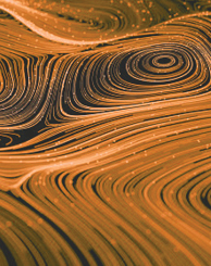 orange and black swirls